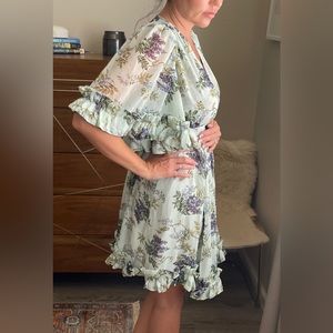 blue dress for baby girl Boho Dress - Deep V Neck Sleeveless Mini main image 0